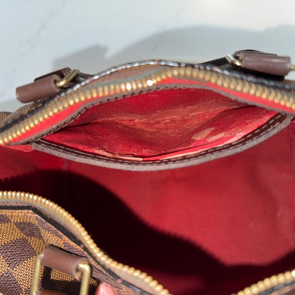 Authentic Louis Vuitton Damier Ebene Speedy 25- Vintage - Picture 6 of 8